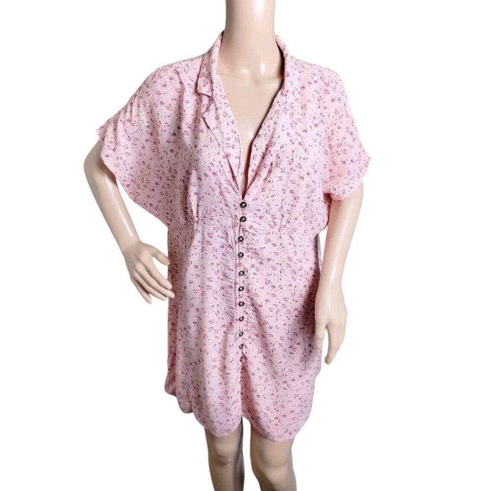 Wild Fable Dress Woman's XXL Pink Floral Cottagecore Peasant Prairiecore Roses